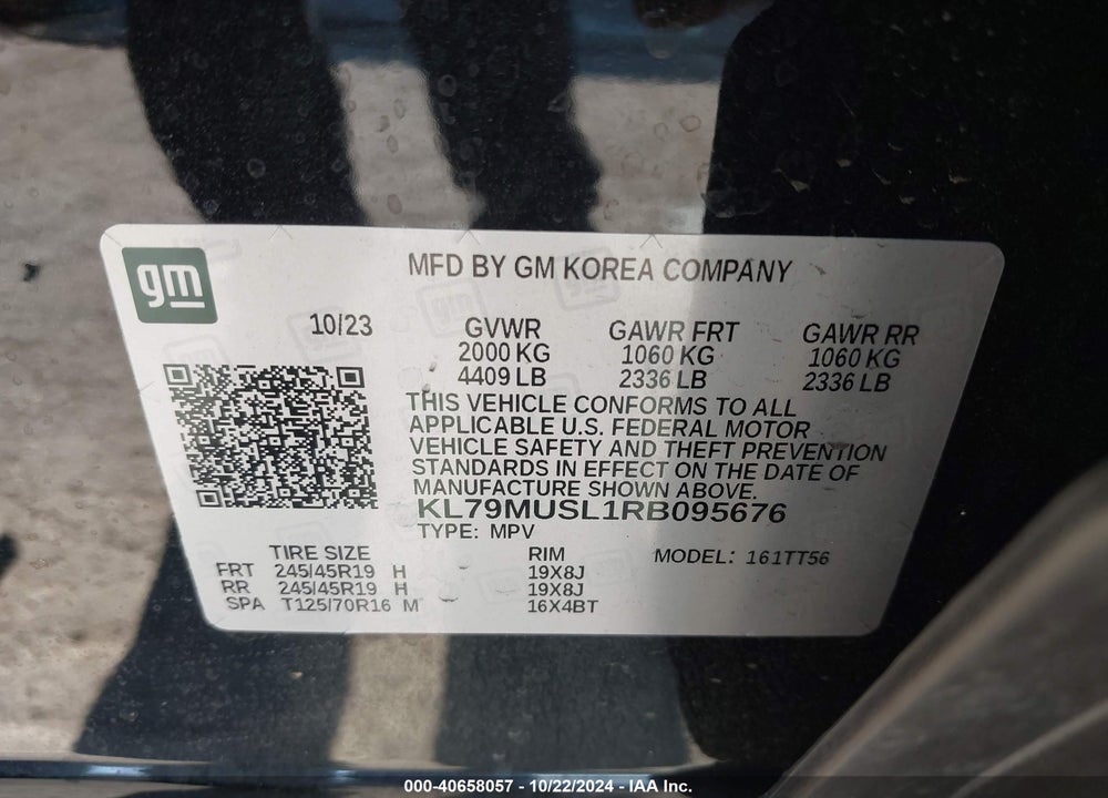 2024 CHEVROLET TRAILBLAZER AWD RS VIN: KL79MUSL1RB095676