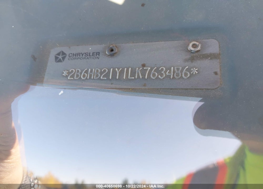 1990 DODGE RAM VAN B250 VIN: 2B6HB21Y1LK763486