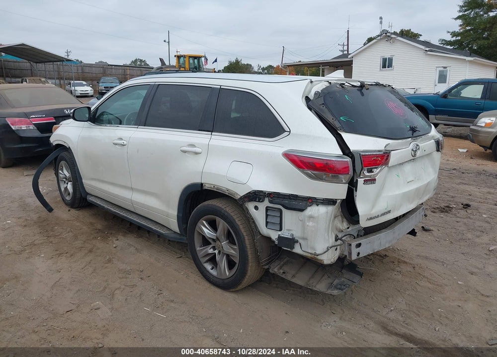 2015 TOYOTA HIGHLANDER LIMITED V6 VIN: 5TDYKRFHXFS041076
