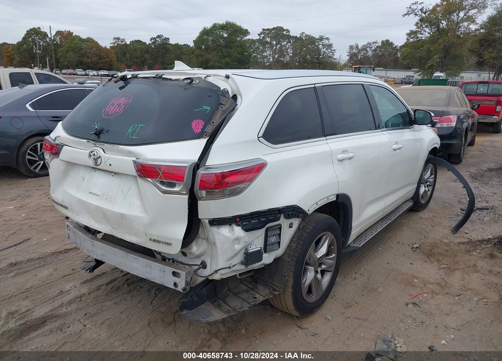 2015 TOYOTA HIGHLANDER LIMITED V6 VIN: 5TDYKRFHXFS041076