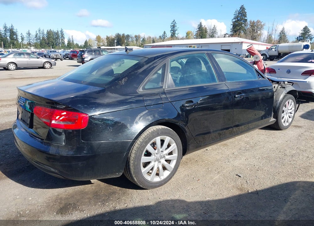 2014 AUDI A4 2.0T PREMIUM VIN: WAUAFAFLXEA120820