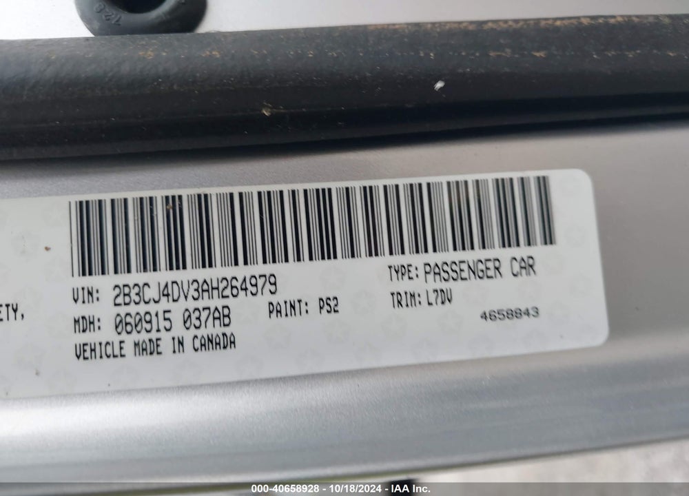 2010 DODGE CHALLENGER SE VIN: 2B3CJ4DV3AH264979