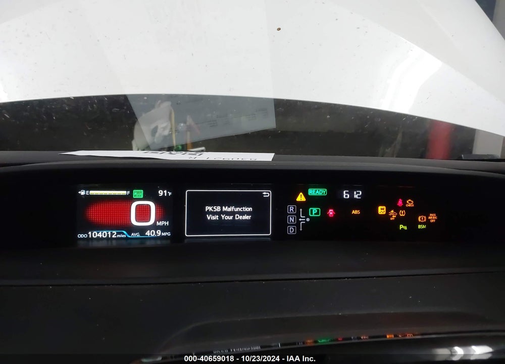 2019 TOYOTA PRIUS LE VIN: JTDL9RFU5K3003740