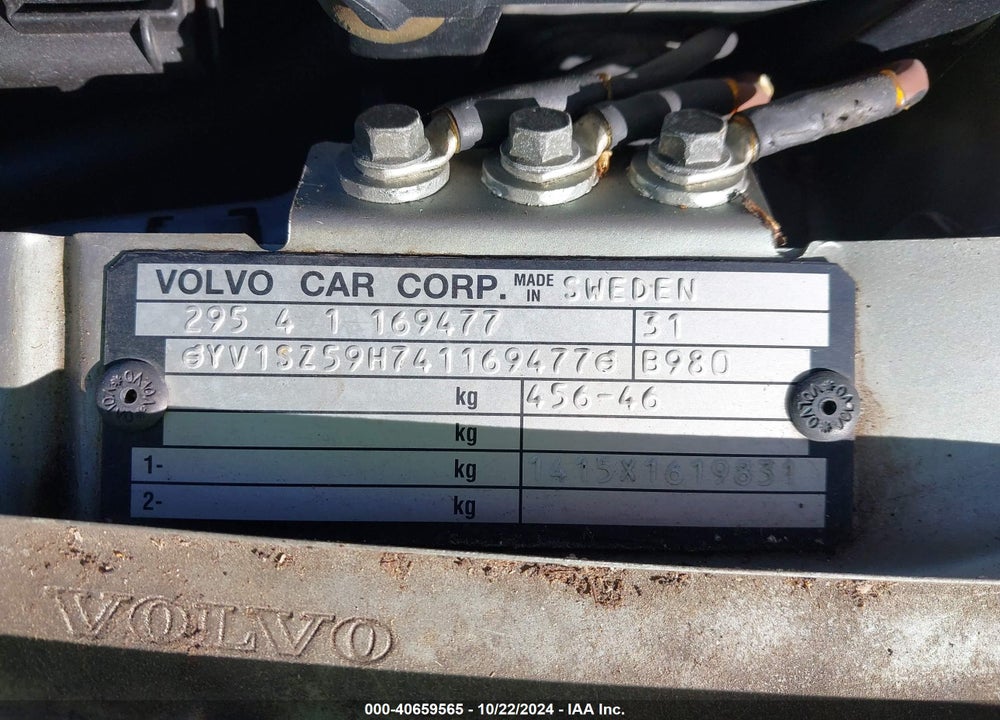 2004 VOLVO XC70 2.5T VIN: YV1SZ59H741169477