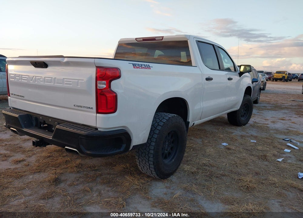 2020 CHEVROLET SILVERADO 1500 4WD SHORT BED CUSTOM TRAIL BOSS VIN: 3GCPYCEF0LG108396