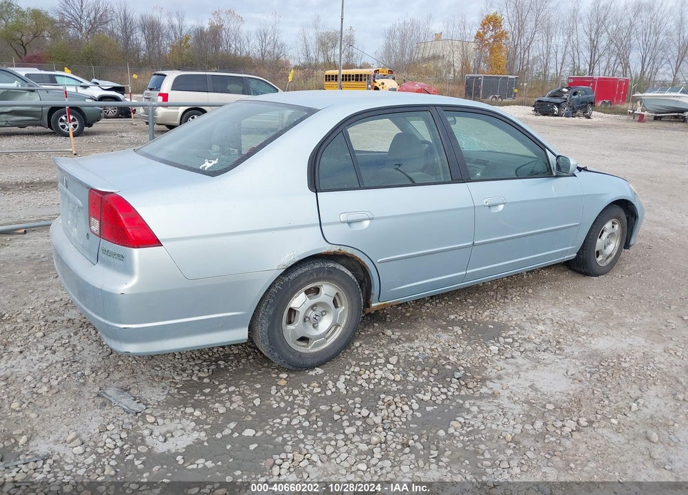 2005 HONDA CIVIC HYBRID VIN: JHMES966X5S017107