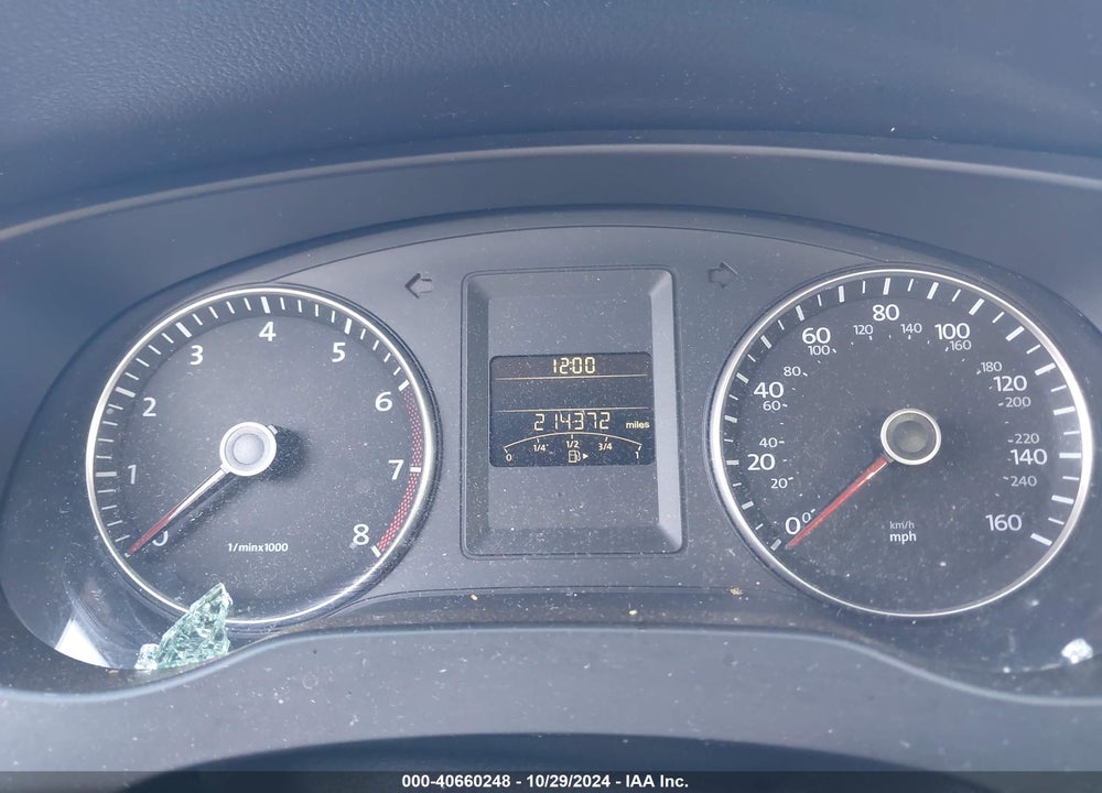 2012 VOLKSWAGEN JETTA 2.5L SE VIN: 3VWDP7AJ6CM408997