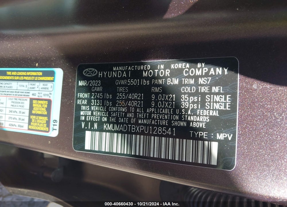 2023 GENESIS GV70 2.5T AWD VIN: KMUMADTBXPU128541
