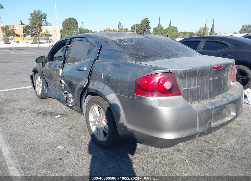 2013 DODGE AVENGER SXT VIN: 1C3CDZCG8DN663859