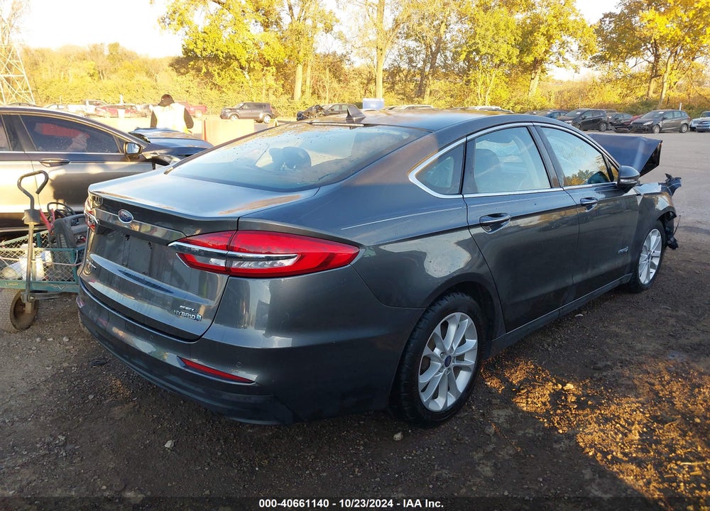 2019 FORD FUSION HYBRID SEL VIN: 3FA6P0MU2KR196745