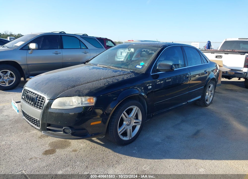 2008 AUDI A4 2.0T VIN: WAUAF78E48A050771
