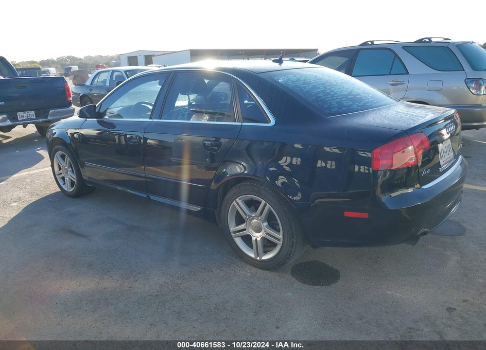 2008 AUDI A4 2.0T VIN: WAUAF78E48A050771