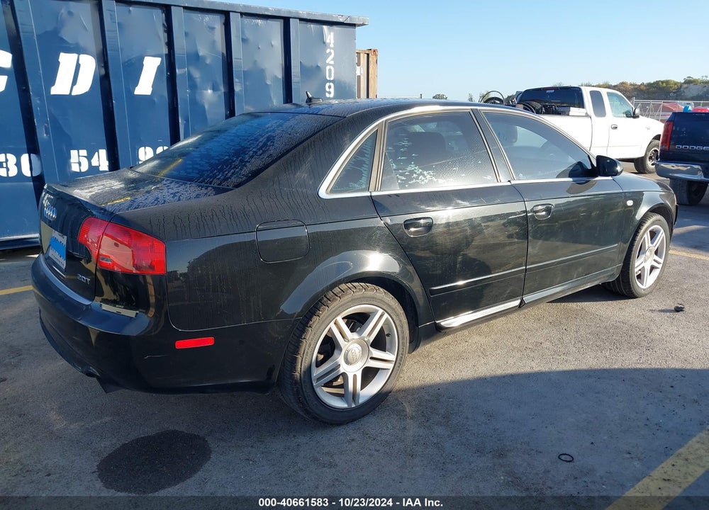 2008 AUDI A4 2.0T VIN: WAUAF78E48A050771