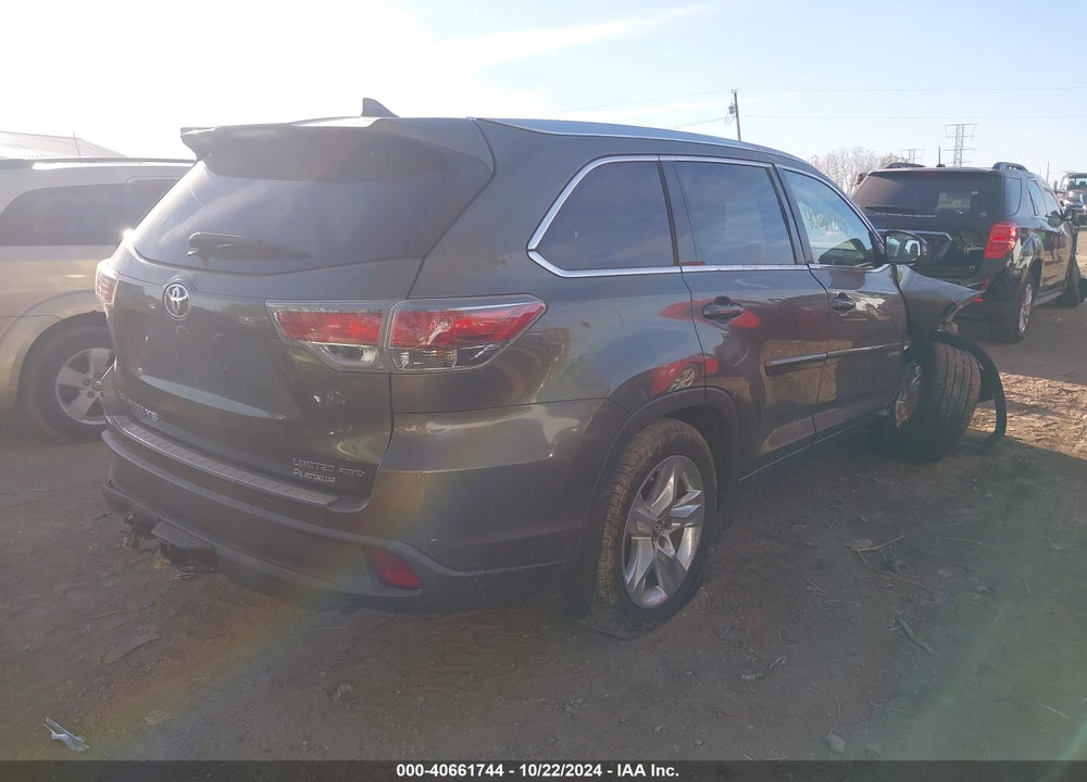 2016 TOYOTA HIGHLANDER LIMITED PLATINUM V6 VIN: 5TDDKRFH3GS303763