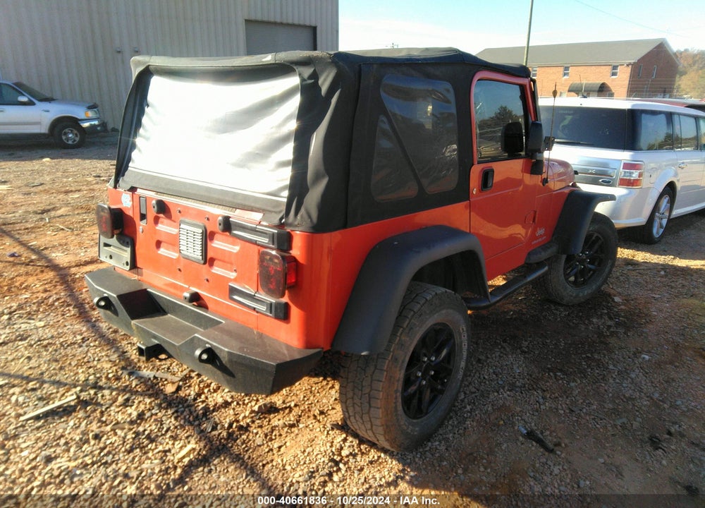 2006 JEEP WRANGLER X VIN: 1J4FA39S66P774423