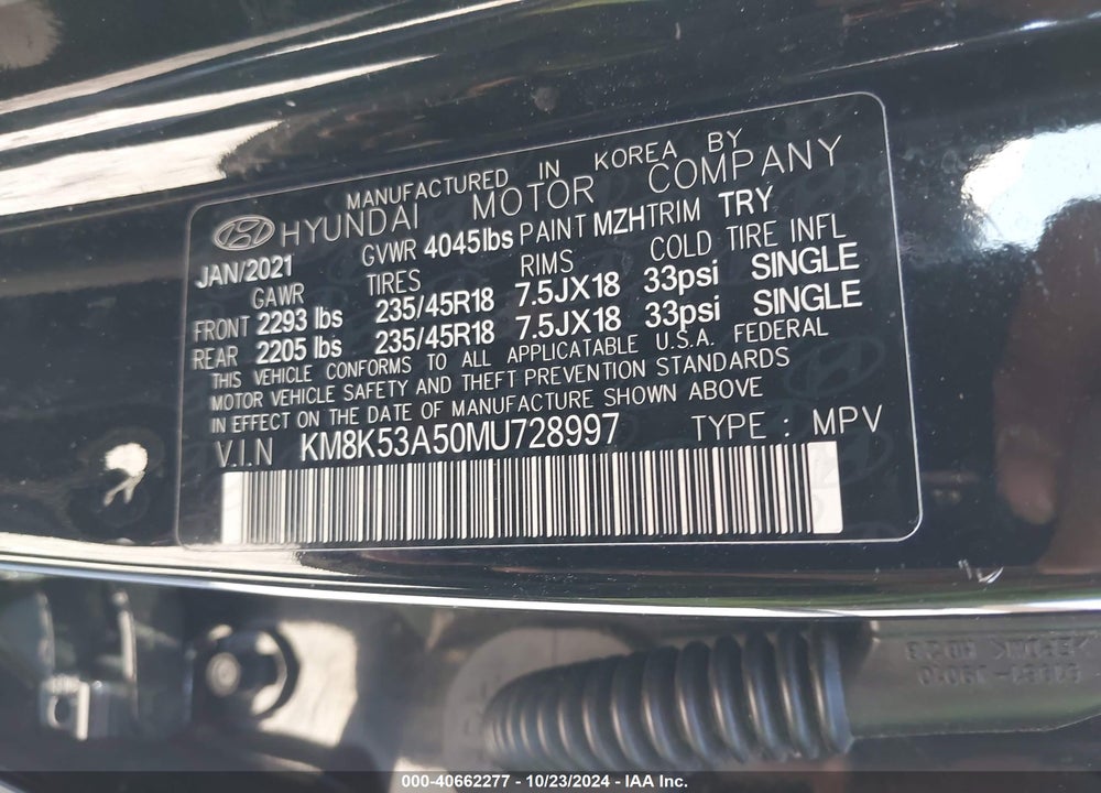 2021 HYUNDAI KONA ULTIMATE VIN: KM8K53A50MU728997