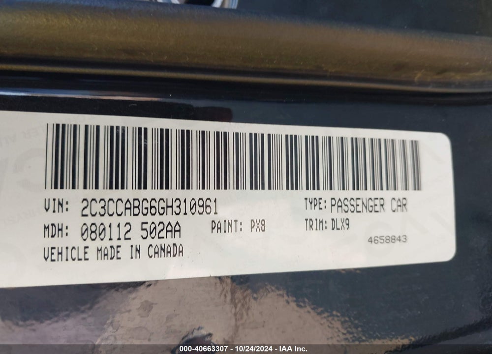 2016 CHRYSLER 300 300S VIN: 2C3CCABG6GH310961