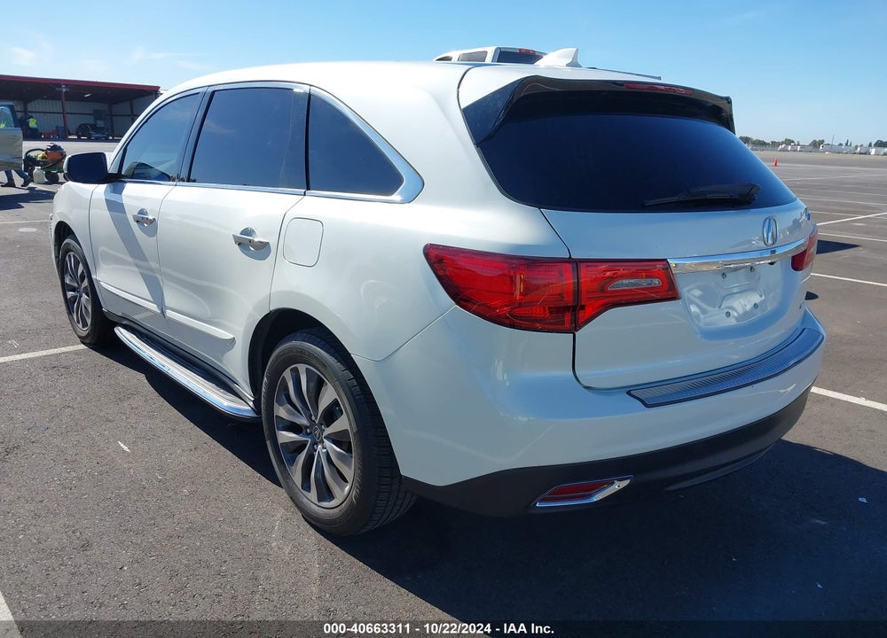 2015 ACURA MDX TECHNOLOGY PKG W/ENTERTAINMENT PKG VIN: 5FRYD4H66FB032919