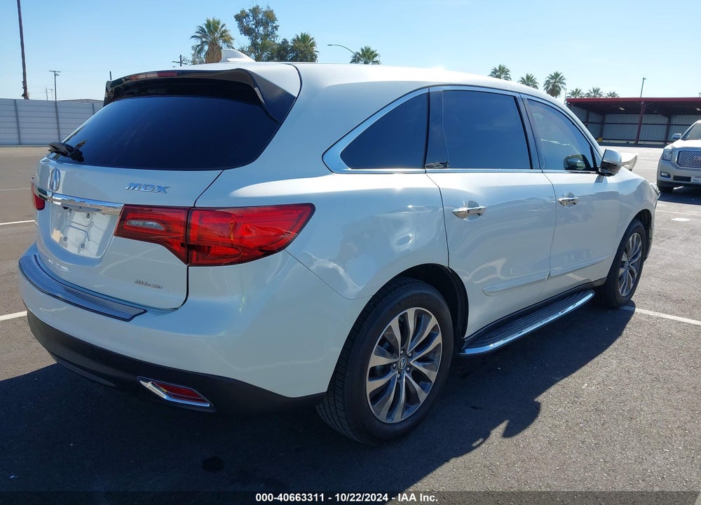 2015 ACURA MDX TECHNOLOGY PKG W/ENTERTAINMENT PKG VIN: 5FRYD4H66FB032919