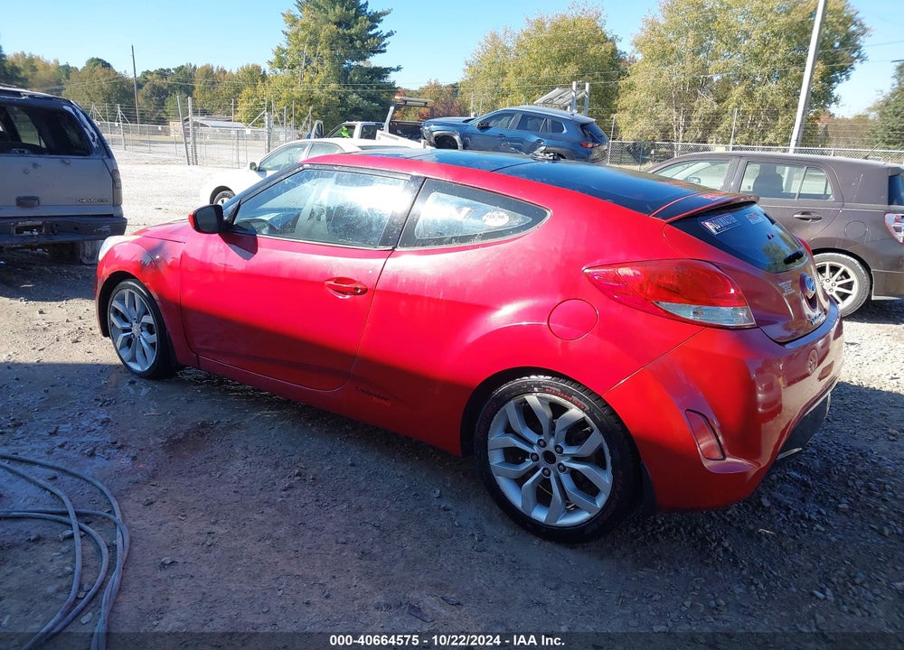 2012 HYUNDAI VELOSTER BASE W/GRAY VIN: KMHTC6AD4CU080095