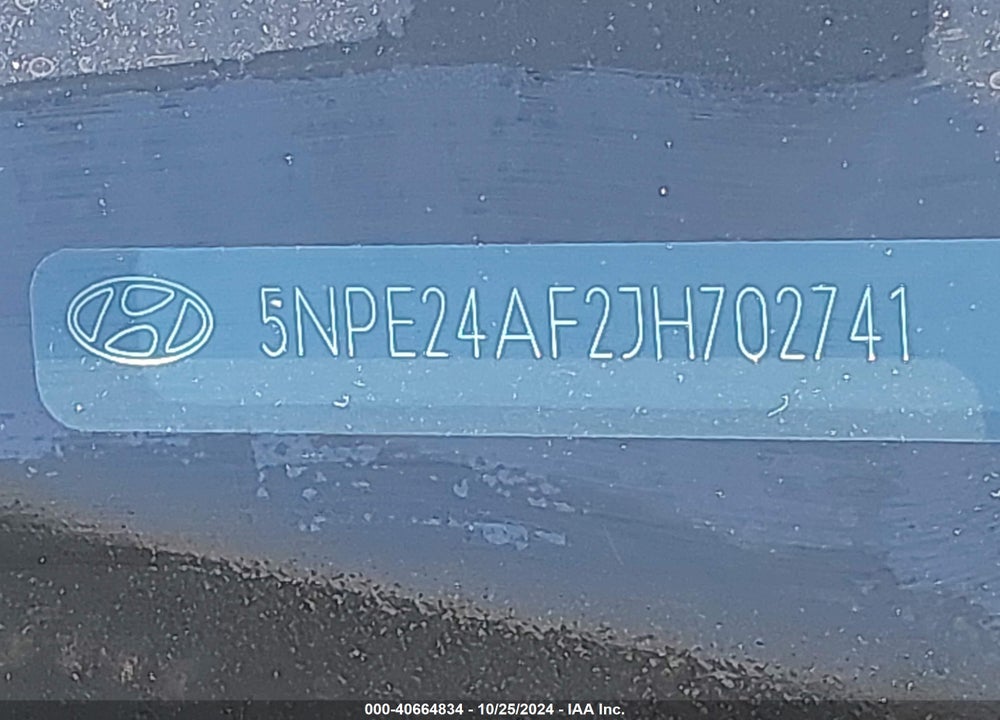 2018 HYUNDAI SONATA SE VIN: 5NPE24AF2JH702741