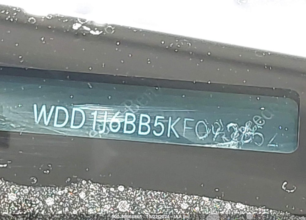 2019 MERCEDES-BENZ AMG E 53 4MATIC VIN: WDD1J6BB5KF092652