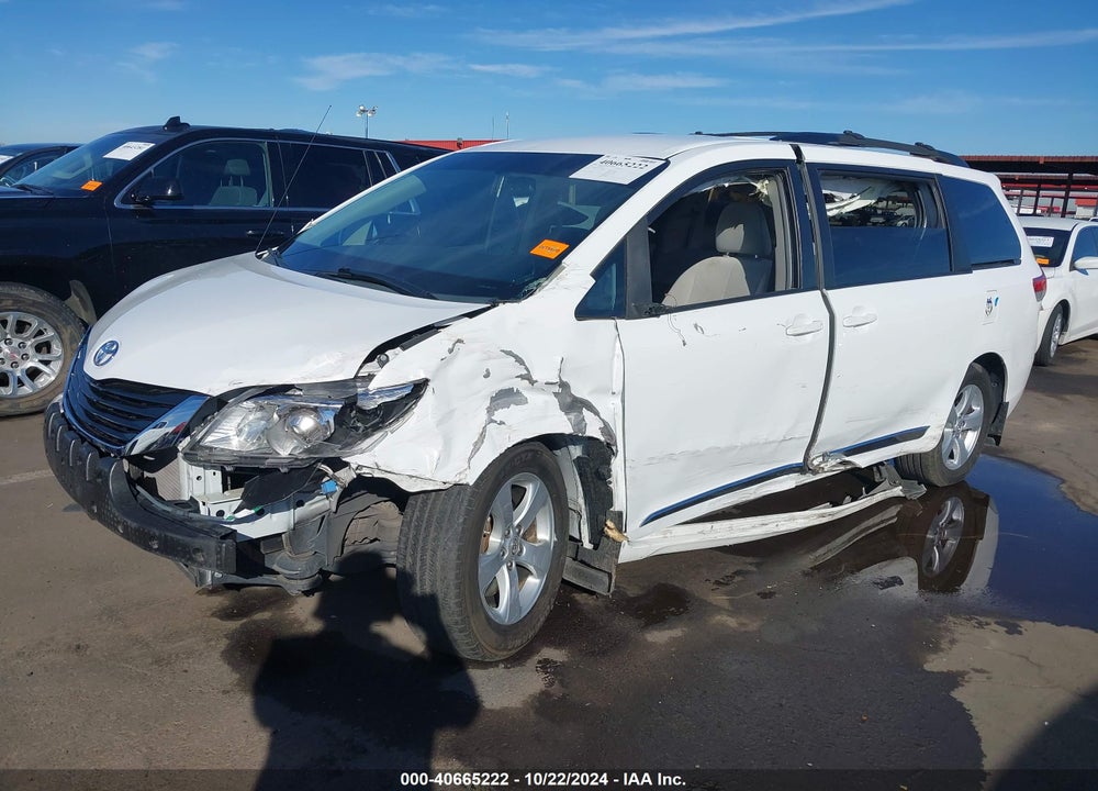 2012 TOYOTA SIENNA LE V6 8 PASSENGER VIN: 5TDKK3DC6CS210614