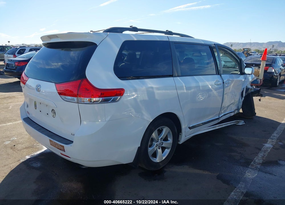 2012 TOYOTA SIENNA LE V6 8 PASSENGER VIN: 5TDKK3DC6CS210614
