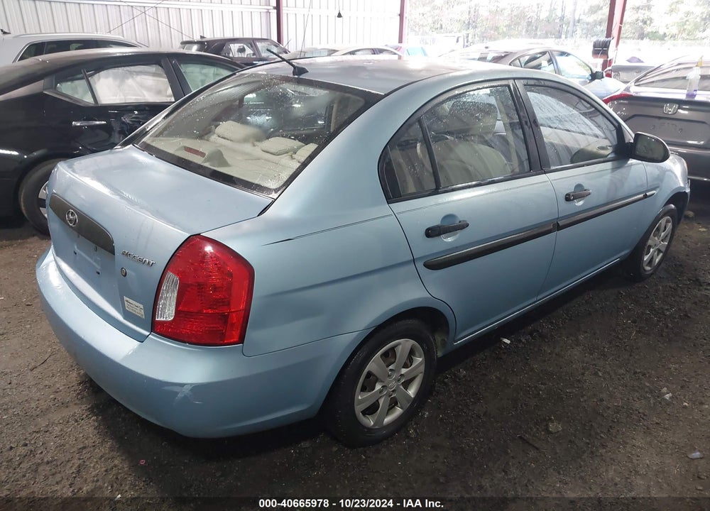 2009 HYUNDAI ACCENT GLS VIN: KMHCM46C89U299085