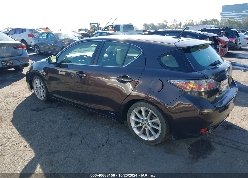2012 LEXUS CT 200H PREMIUM VIN: JTHKD5BH1C2098797