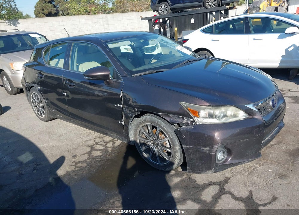 2012 LEXUS CT 200H PREMIUM VIN: JTHKD5BH1C2098797