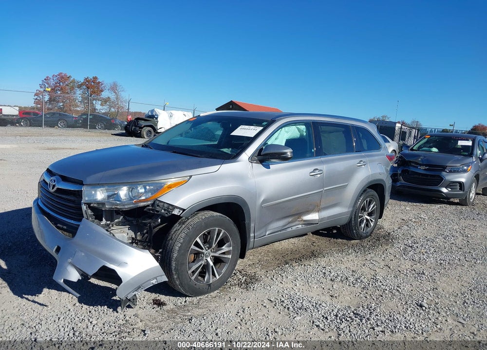 2016 TOYOTA HIGHLANDER XLE V6 VIN: 5TDJKRFH3GS345353