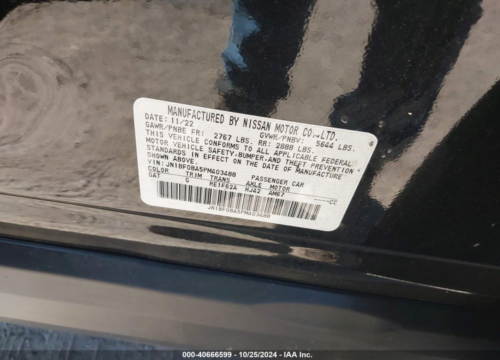 2023 NISSAN ARIYA PREMIERE VIN: JN1BF0BA5PM403488
