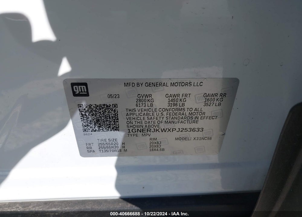 2023 CHEVROLET TRAVERSE FWD RS VIN: 1GNERJKWXPJ253633