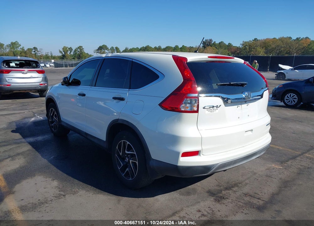 2016 HONDA CR-V SE VIN: 5J6RM3H47GL031558