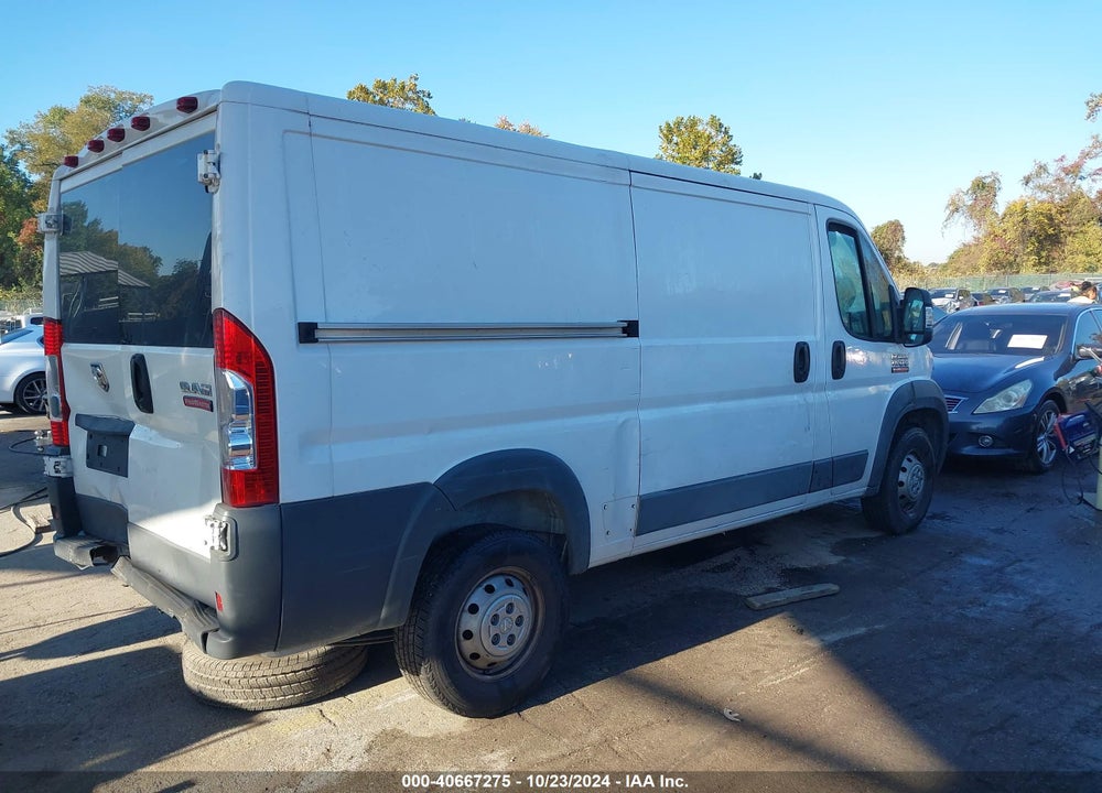 2017 RAM PROMASTER 1500 LOW ROOF 136 WB VIN: 3C6TRVAG7HE536529