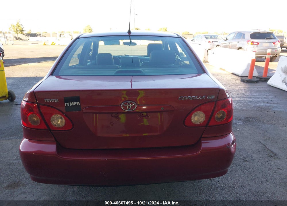 2006 TOYOTA COROLLA LE VIN: 2T1BR30E46C587913