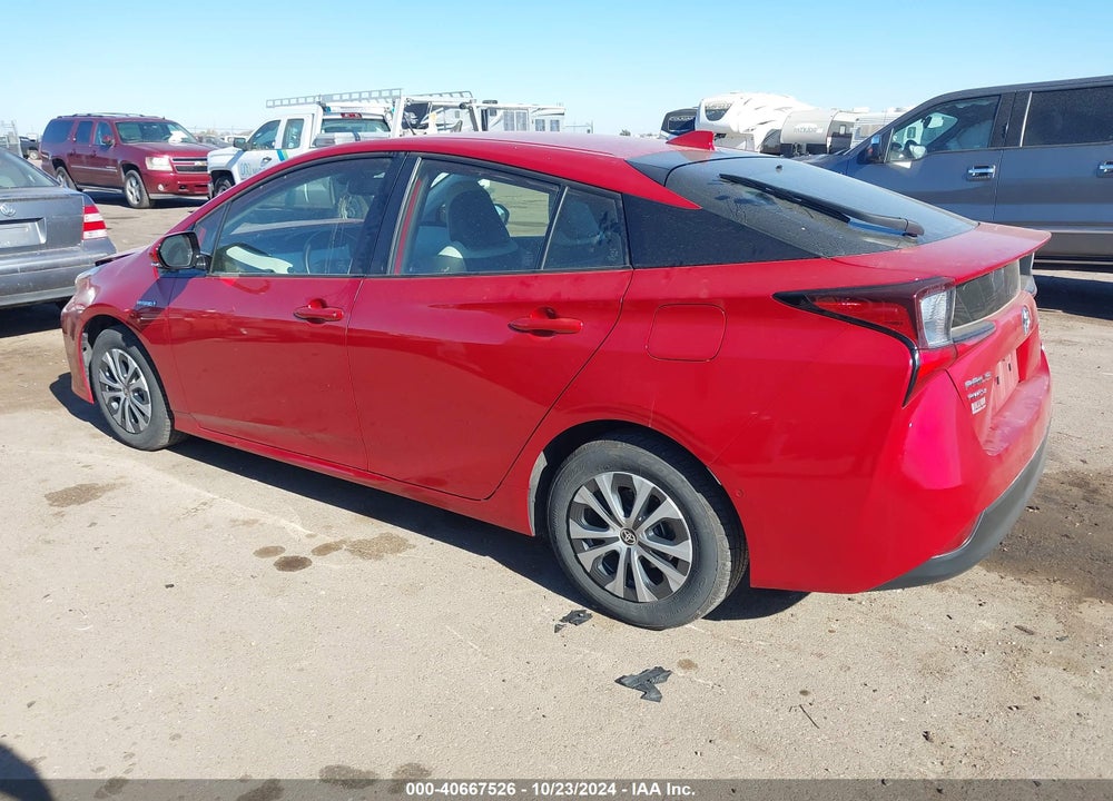 2019 TOYOTA PRIUS XLE VIN: JTDL9RFU2K3010922
