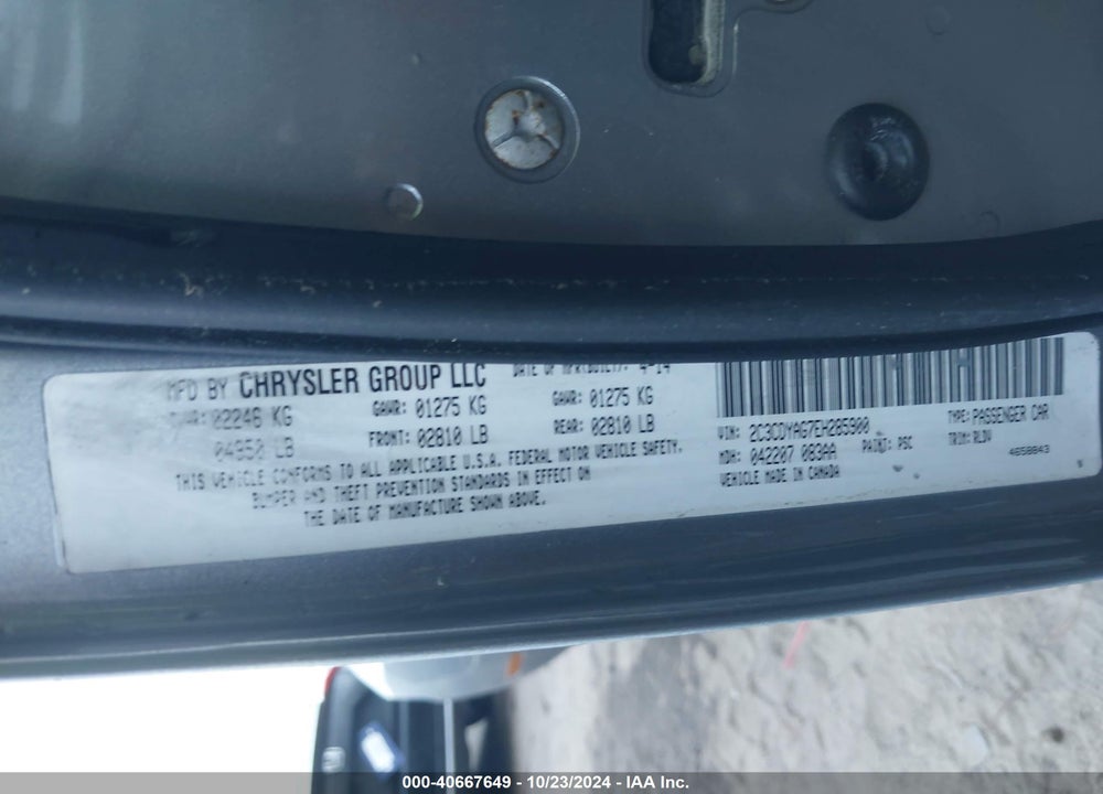 2014 DODGE CHALLENGER SXT PLUS VIN: 2C3CDYAG7EH285900