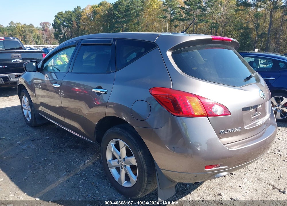2009 NISSAN MURANO SL VIN: JN8AZ18W09W108996