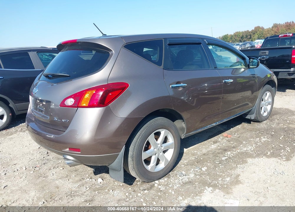 2009 NISSAN MURANO SL VIN: JN8AZ18W09W108996
