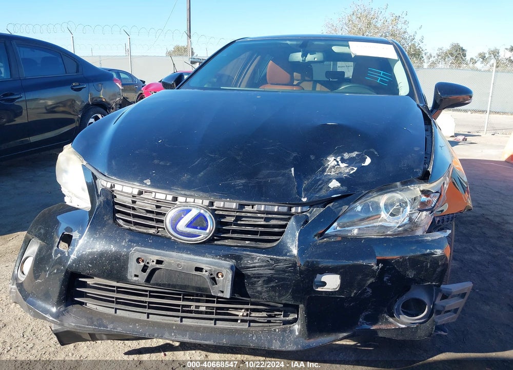 2012 LEXUS CT 200H PREMIUM VIN: JTHKD5BH0C2081098