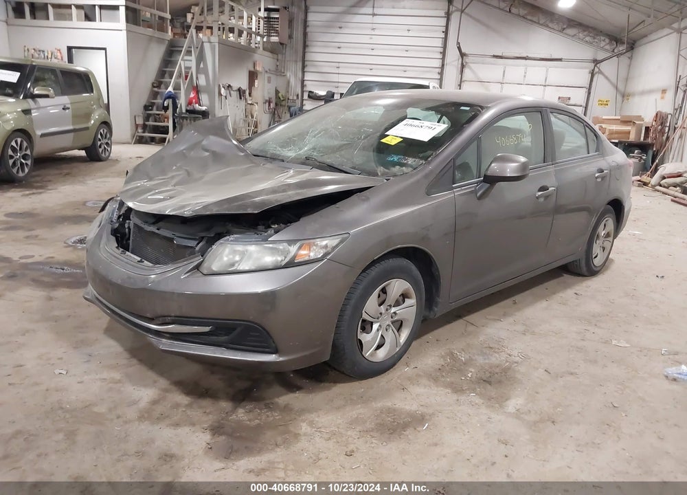 2013 HONDA CIVIC LX VIN: 19XFB2F5XDE047987