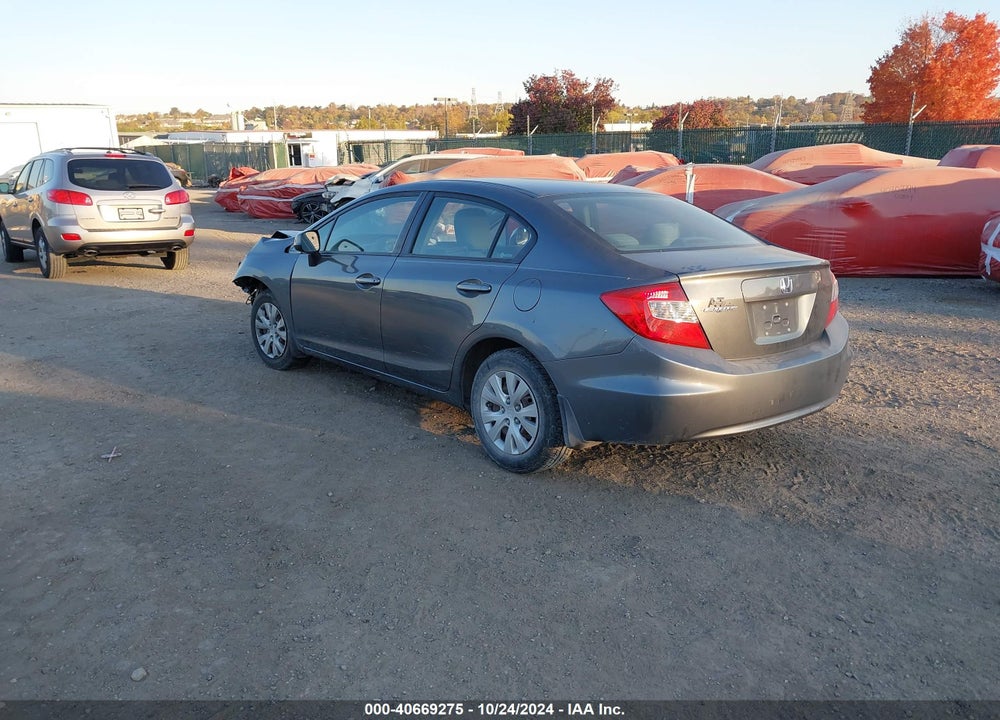 2012 HONDA CIVIC SDN LX VIN: 19XFB2F56CE021742