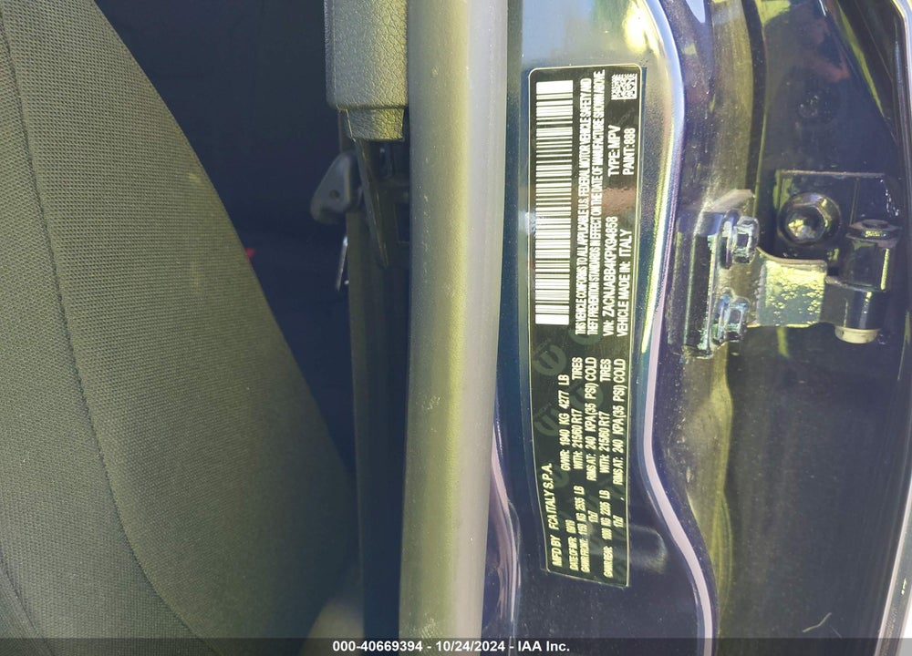 2019 JEEP RENEGADE LATITUDE FWD VIN: ZACNJABB4KPK94858