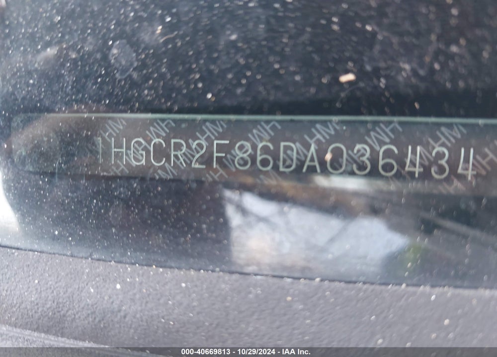 2013 HONDA ACCORD EX-L VIN: 1HGCR2F86DA036434
