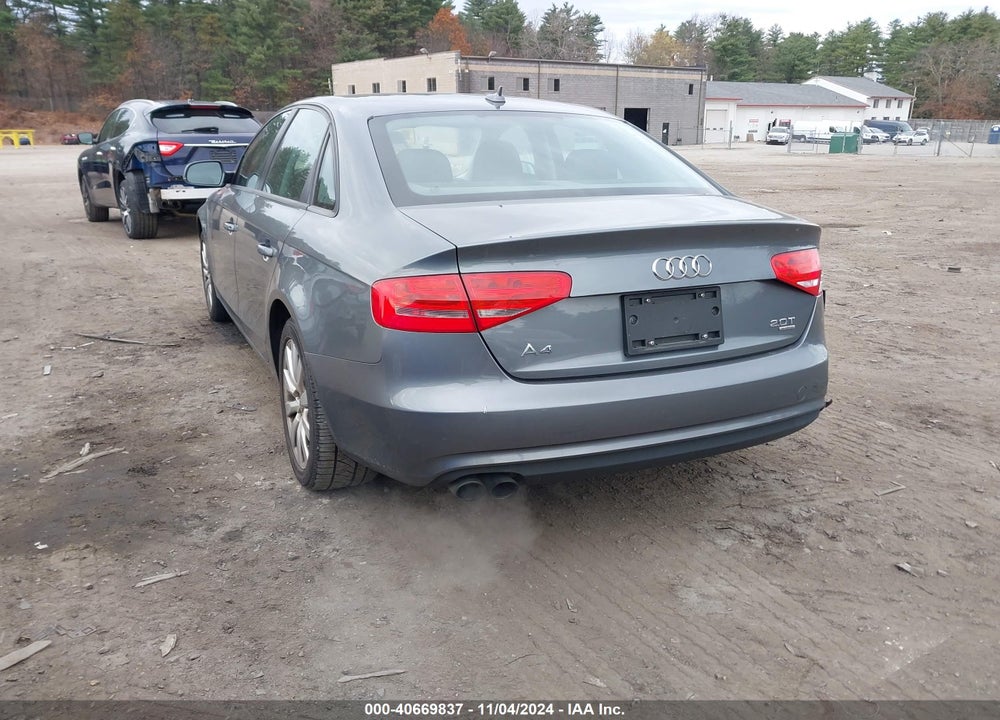 2014 AUDI A4 2.0T PREMIUM VIN: WAUBFAFL6EN038015