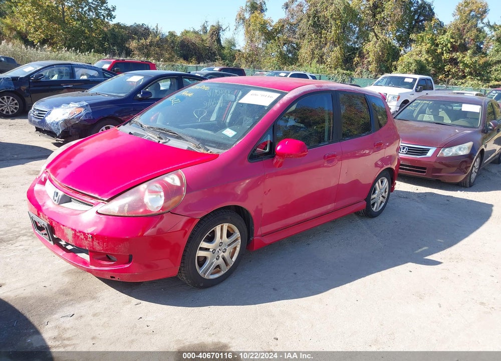 2008 HONDA FIT SPORT VIN: JHMGD38628S038602