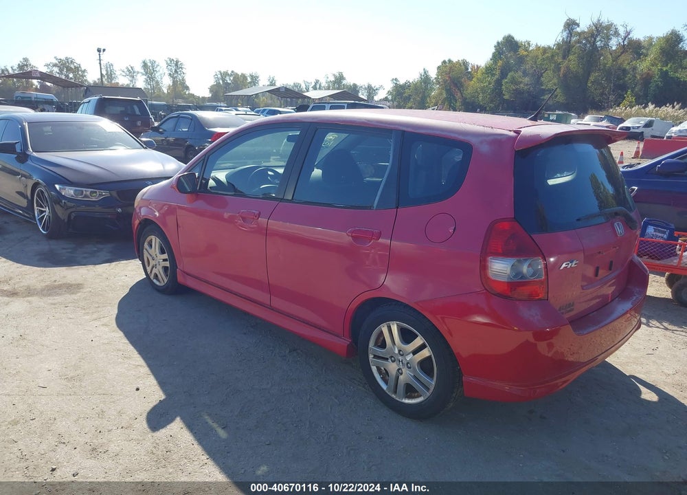 2008 HONDA FIT SPORT VIN: JHMGD38628S038602