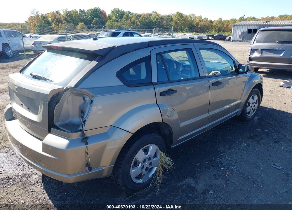 2008 DODGE CALIBER SE VIN: 1B3HB28B78D559081